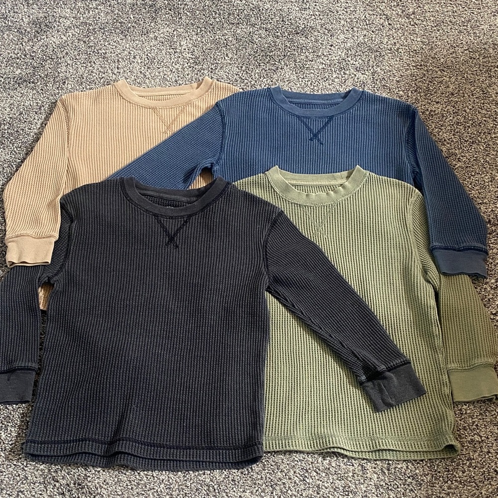 Wonder Nation Kids Waffle Knit Sweater - Black, Blue, Green, Tan